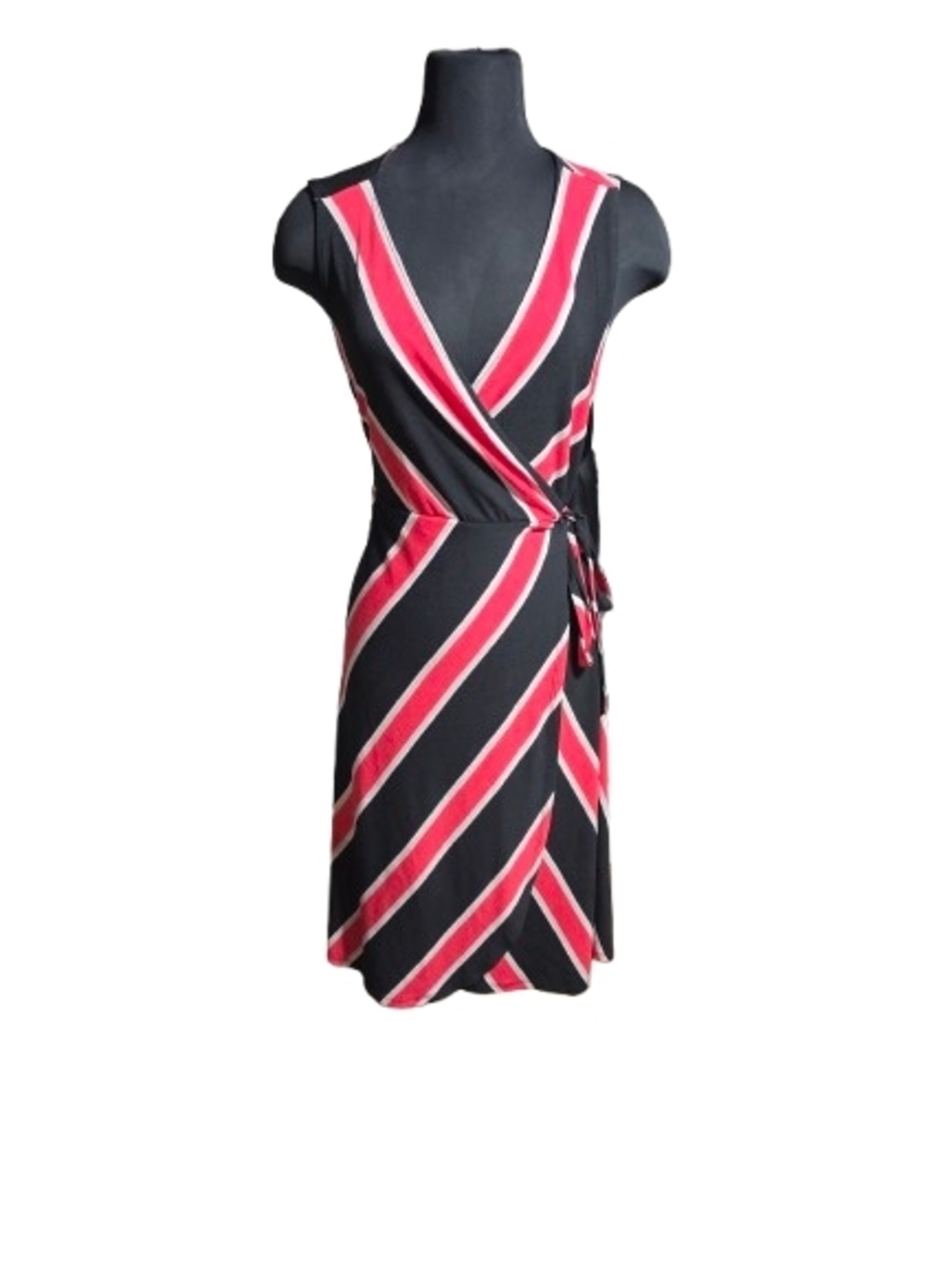 Torrid Wrap Dress Size 1 Red Black Stripe image 5